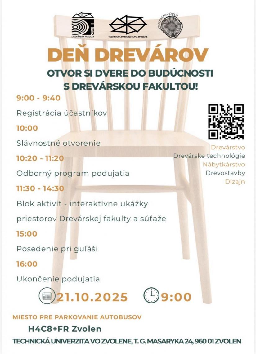 Deň drevárov na DF TUZVO 2025 - Program
