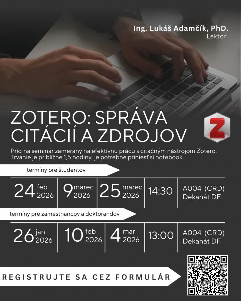 Workshop: Zotero – práca s literatúrou